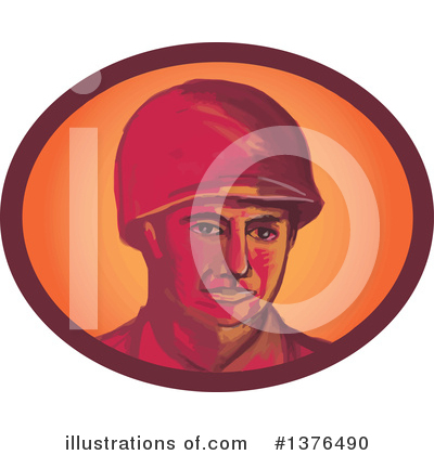 Royalty-Free (RF) Soldier Clipart Illustration by patrimonio - Stock Sample #1376490