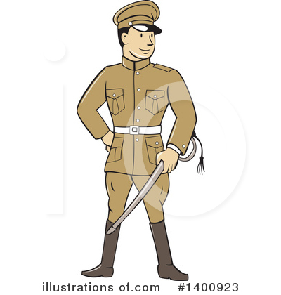 Royalty-Free (RF) Soldier Clipart Illustration by patrimonio - Stock Sample #1400923