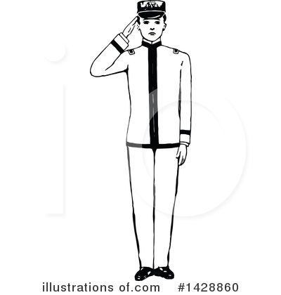 Royalty-Free (RF) Soldier Clipart Illustration by Prawny Vintage - Stock Sample #1428860