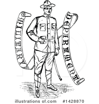 Royalty-Free (RF) Soldier Clipart Illustration by Prawny Vintage - Stock Sample #1428870