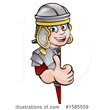 Roman Soldier Clipart #1585559 by AtStockIllustration