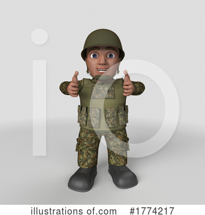 Royalty-Free (RF) Soldier Clipart Illustration by KJ Pargeter - Stock Sample #1774217