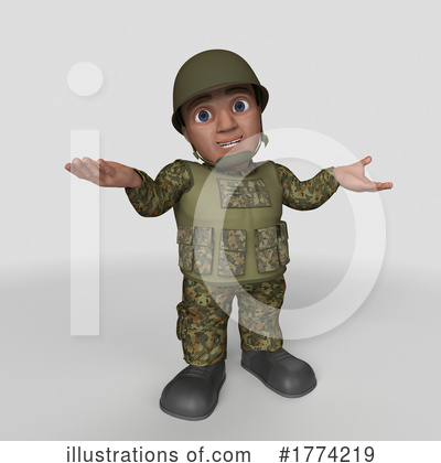Royalty-Free (RF) Soldier Clipart Illustration by KJ Pargeter - Stock Sample #1774219
