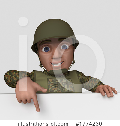 Royalty-Free (RF) Soldier Clipart Illustration by KJ Pargeter - Stock Sample #1774230