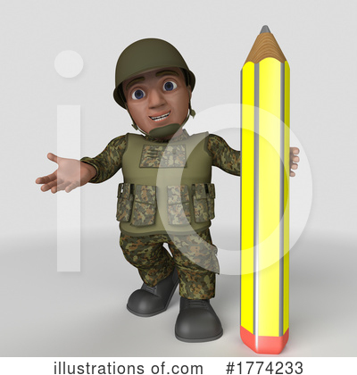 Royalty-Free (RF) Soldier Clipart Illustration by KJ Pargeter - Stock Sample #1774233
