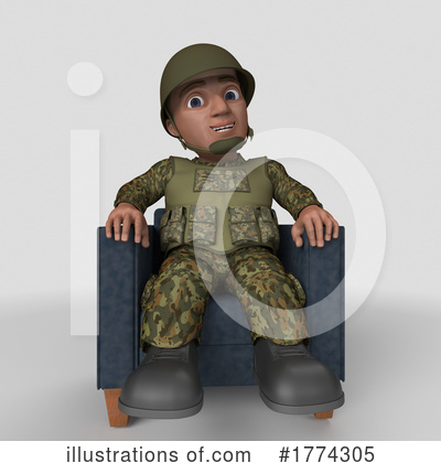 Royalty-Free (RF) Soldier Clipart Illustration by KJ Pargeter - Stock Sample #1774305