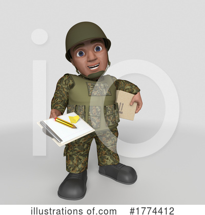 Royalty-Free (RF) Soldier Clipart Illustration by KJ Pargeter - Stock Sample #1774412