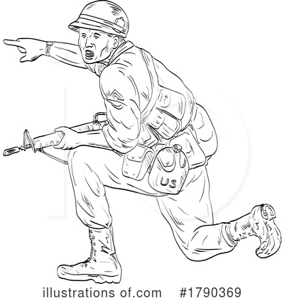 Royalty-Free (RF) Soldier Clipart Illustration by patrimonio - Stock Sample #1790369
