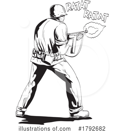 Royalty-Free (RF) Soldier Clipart Illustration by patrimonio - Stock Sample #1792682