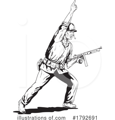 Royalty-Free (RF) Soldier Clipart Illustration by patrimonio - Stock Sample #1792691