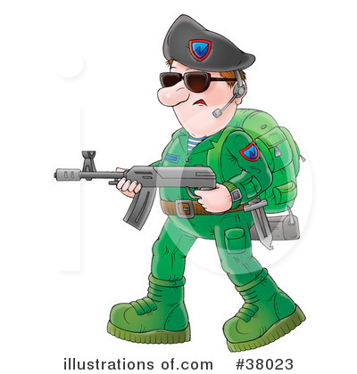 Royalty-Free (RF) Soldier Clipart Illustration by Alex Bannykh - Stock Sample #38023