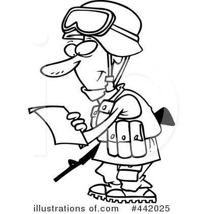Royalty-Free (RF) Soldier Clipart Illustration by toonaday - Stock Sample #442025