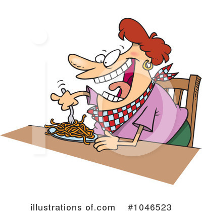 Royalty-Free (RF) Spaghetti Clipart Illustration by toonaday - Stock Sample #1046523