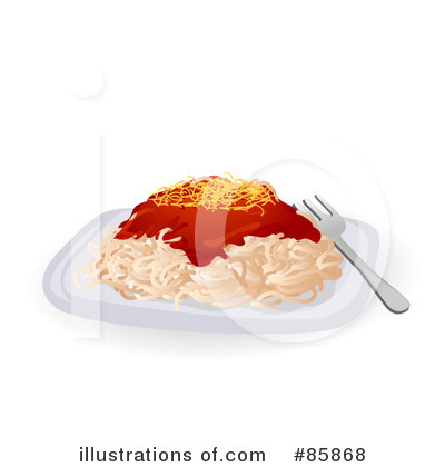 Royalty-Free (RF) Spaghetti Clipart Illustration by BNP Design Studio - Stock Sample #85868