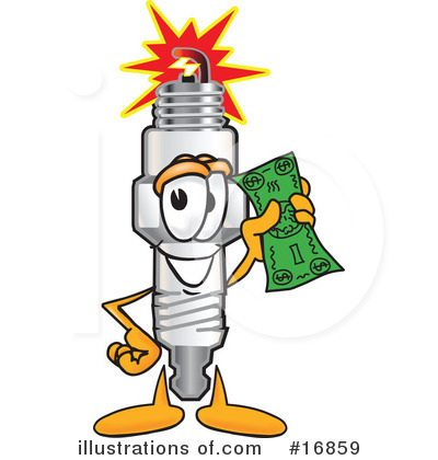 Spark Plug Character Clipart #16859 by Mascot Junction