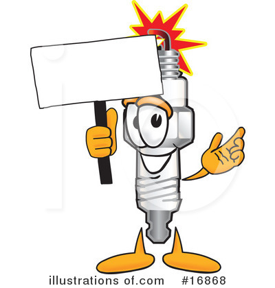 Royalty-Free (RF) Spark Plug Character Clipart Illustration by Mascot Junction - Stock Sample #16868