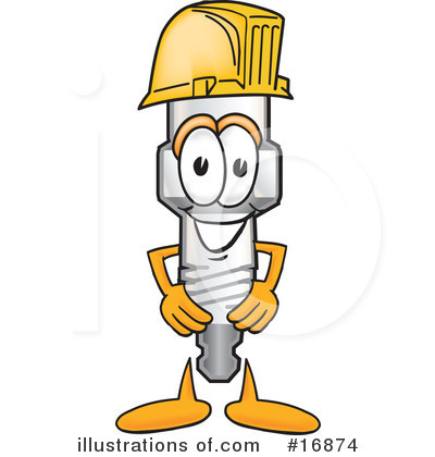 Royalty-Free (RF) Spark Plug Character Clipart Illustration by Mascot Junction - Stock Sample #16874