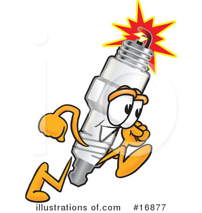 Royalty-Free (RF) Spark Plug Character Clipart Illustration by Mascot Junction - Stock Sample #16877