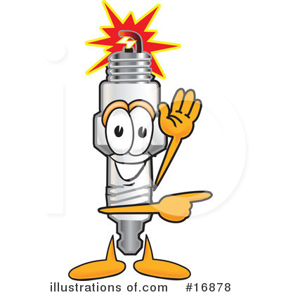 Spark Plug Character Clipart #16878 by Mascot Junction