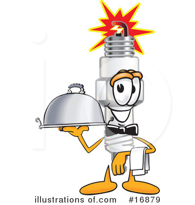 Spark Plug Character Clipart #16879 by Mascot Junction