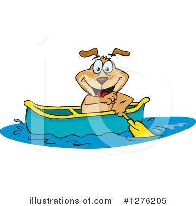 Canoe Clipart #1276205 by Dennis Holmes Designs