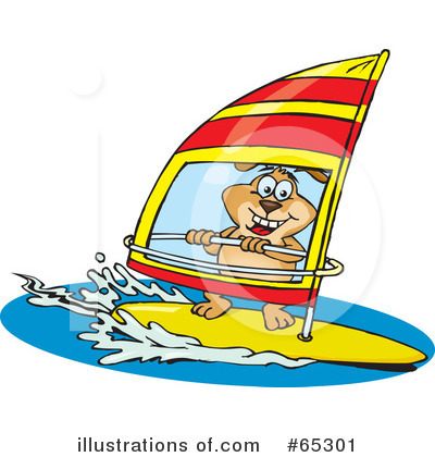 Windsurfing Clipart #65301 by Dennis Holmes Designs