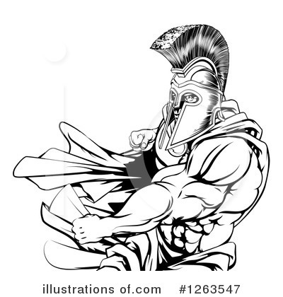 Royalty-Free (RF) Spartan Clipart Illustration by AtStockIllustration - Stock Sample #1263547