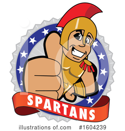 Royalty-Free (RF) Spartan Clipart Illustration by Mascot Junction - Stock Sample #1604239