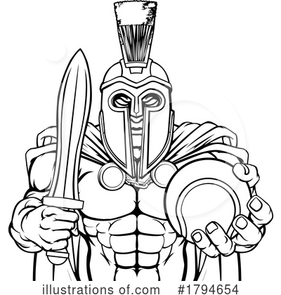 Royalty-Free (RF) Spartan Clipart Illustration by AtStockIllustration - Stock Sample #1794654