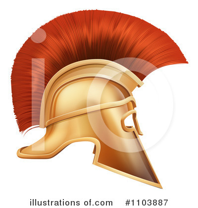 Royalty-Free (RF) Spartan Helmet Clipart Illustration by AtStockIllustration - Stock Sample #1103887