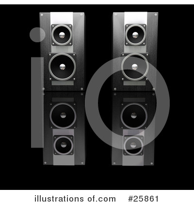 Royalty-Free (RF) Speakers Clipart Illustration by KJ Pargeter - Stock Sample #25861