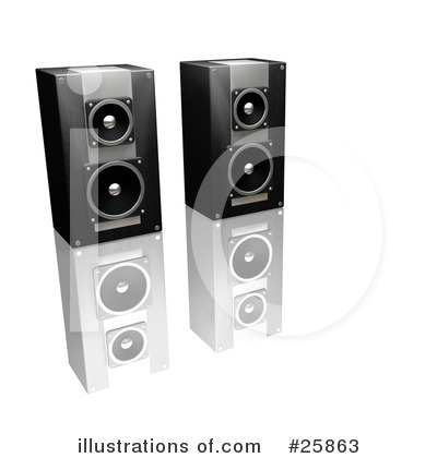 Royalty-Free (RF) Speakers Clipart Illustration by KJ Pargeter - Stock Sample #25863