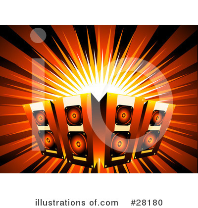 Royalty-Free (RF) Speakers Clipart Illustration by KJ Pargeter - Stock Sample #28180