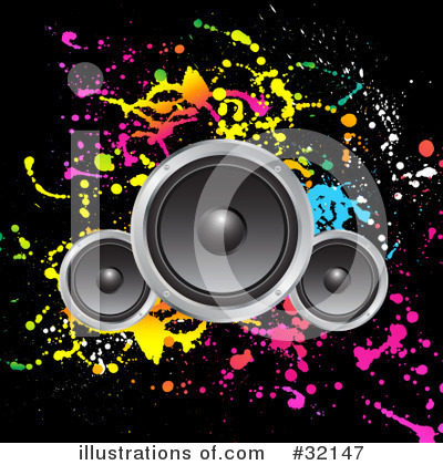Royalty-Free (RF) Speakers Clipart Illustration by KJ Pargeter - Stock Sample #32147