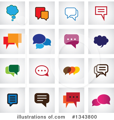 Royalty-Free (RF) Speech Balloon Clipart Illustration by ColorMagic - Stock Sample #1343800