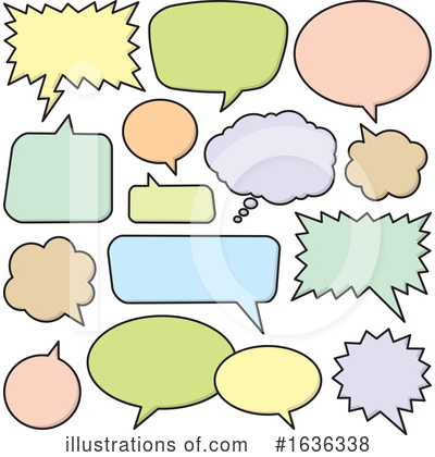 Royalty-Free (RF) Speech Balloons Clipart Illustration by Any Vector - Stock Sample #1636338
