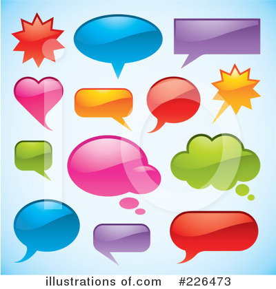 Royalty-Free (RF) Speech Balloons Clipart Illustration by TA Images - Stock Sample #226473