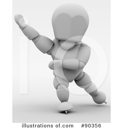 Royalty-Free (RF) Speed Skating Clipart Illustration by KJ Pargeter - Stock Sample #90356