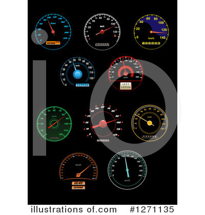 Speedometers Clipart #1271135 by Vector Tradition SM