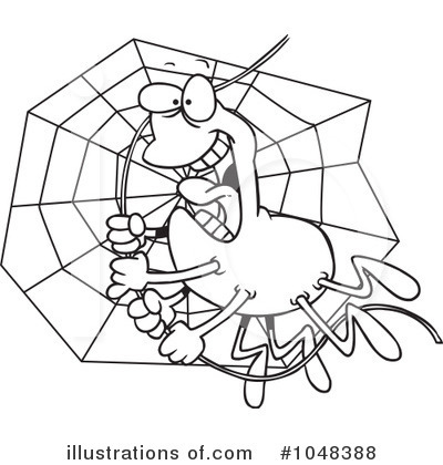 Royalty-Free (RF) Spider Clipart Illustration by toonaday - Stock Sample #1048388