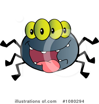 Royalty-Free (RF) Spider Clipart Illustration by Hit Toon - Stock Sample #1080294