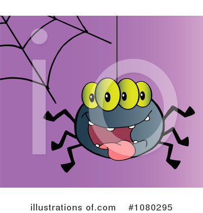 Royalty-Free (RF) Spider Clipart Illustration by Hit Toon - Stock Sample #1080295