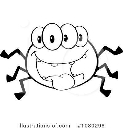 Royalty-Free (RF) Spider Clipart Illustration by Hit Toon - Stock Sample #1080296