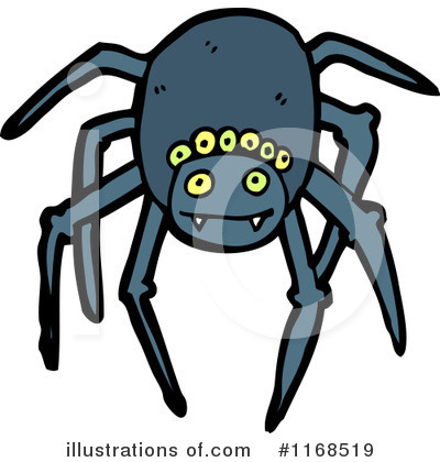 Royalty-Free (RF) Spider Clipart Illustration by lineartestpilot - Stock Sample #1168519