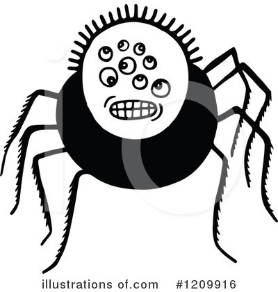 Royalty-Free (RF) Spider Clipart Illustration by Prawny - Stock Sample #1209916
