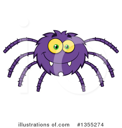 Royalty-Free (RF) Spider Clipart Illustration by Hit Toon - Stock Sample #1355274