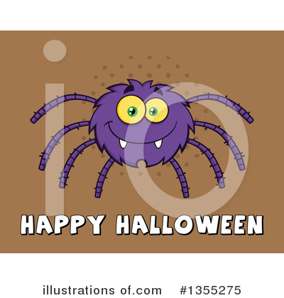 Royalty-Free (RF) Spider Clipart Illustration by Hit Toon - Stock Sample #1355275