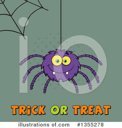 Royalty-Free (RF) Spider Clipart Illustration by Hit Toon - Stock Sample #1355278