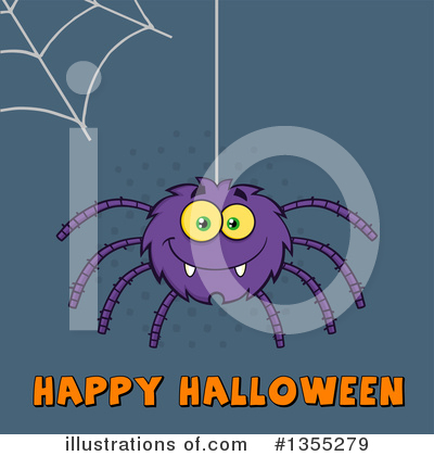 Royalty-Free (RF) Spider Clipart Illustration by Hit Toon - Stock Sample #1355279