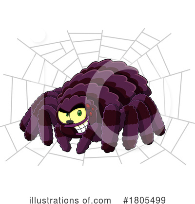 Royalty-Free (RF) Spider Clipart Illustration by Hit Toon - Stock Sample #1805499